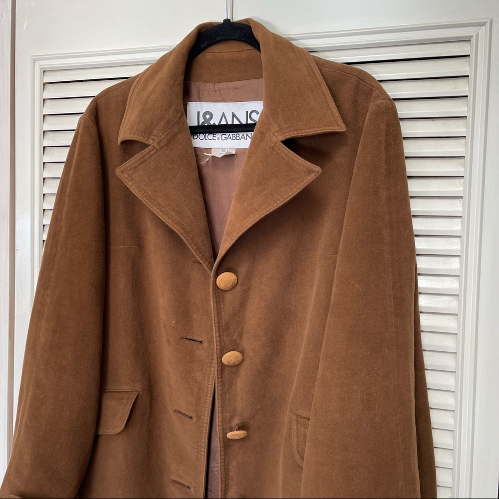 J&ANS Dolce & Gabbana Brown Coat Women’s size Medium made in Italy - Picture 8 of 17